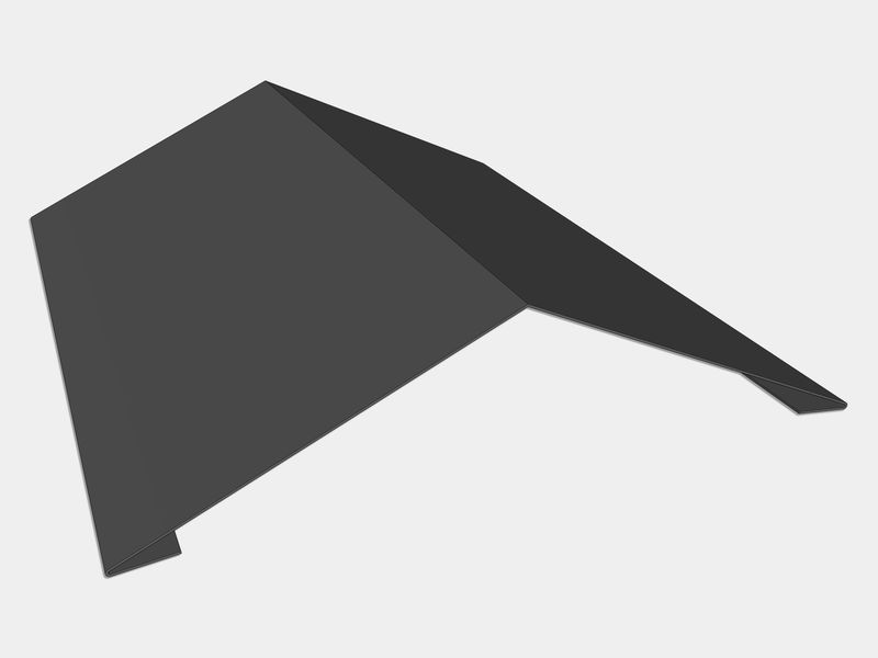 Bonderized Steel Ridge Cap Roof Flashing (Paint Grip)