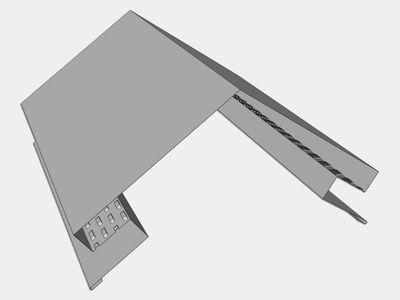 Freedom Gray Vented Ridge Cap Roof Flashing