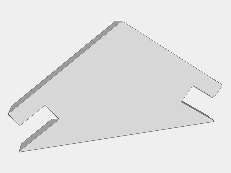 End Cap for Freedom Gray Vented Ridge Cap Flashing End Cap for Freedom Gray Vented Ridge Cap Flashing