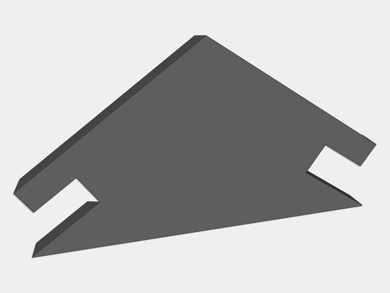 End Cap for Bonderized Steel Vented Ridge Cap Flashing End Cap for Bonderized Steel Vented Ridge Cap Flashing