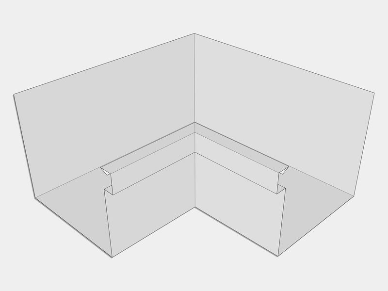 A-Style Freedom Gray Commercial Box Gutter Inside Miter