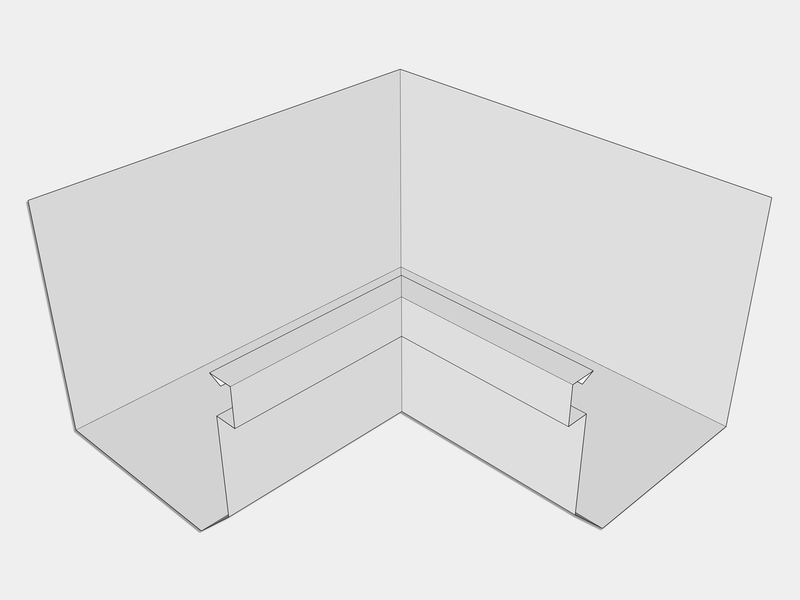 D-Style Freedom Gray Residential Box Gutter Inside Miter