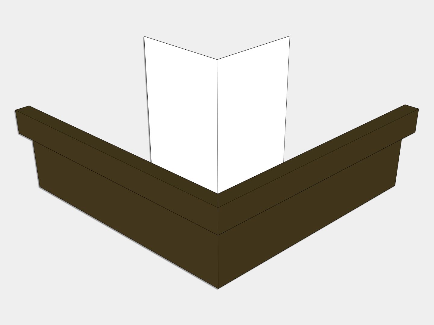 D-Style Kynar Steel Residential Box Gutter Outside Miter