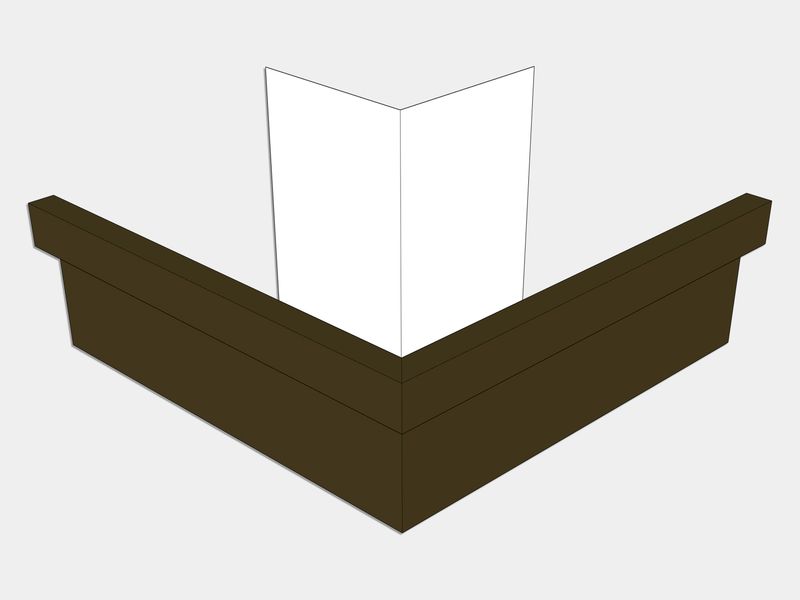 D-Style Kynar Steel Residential Box Gutter Outside Miter