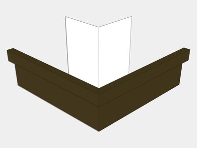 D-Style Kynar Steel Residential Box Gutter Outside Miter