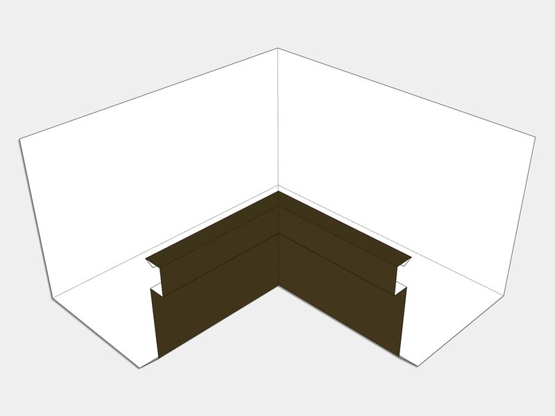 D-Style Kynar Steel Residential Box Gutter Inside Miter