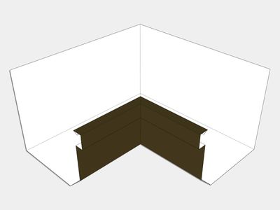 D-Style Kynar Steel Residential Box Gutter Inside Miter