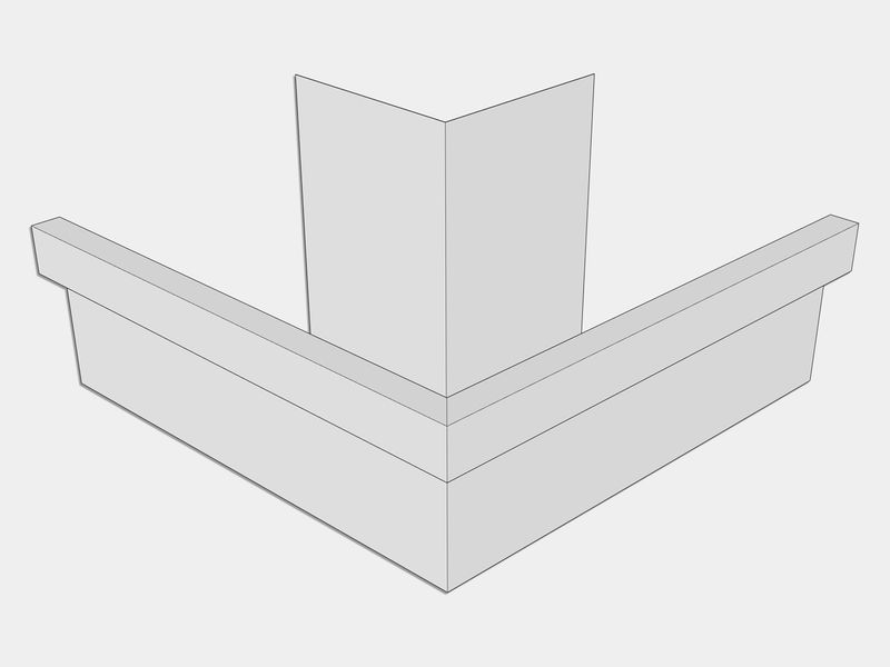 D-Style Galvalume Plus Residential Box Gutter Outside Miter