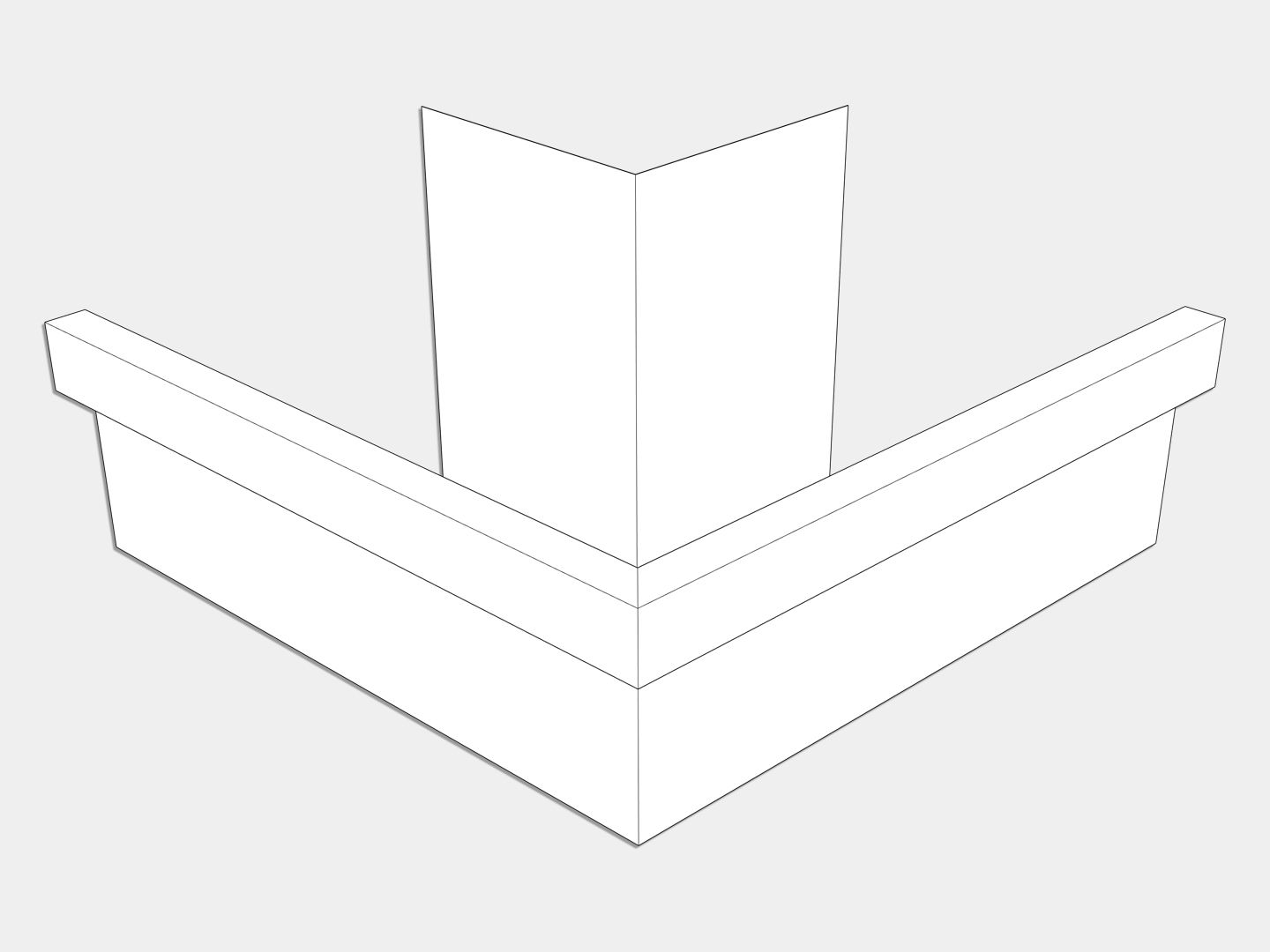 D-Style Aluminum 0.032" Kynar Residential Box Gutter Outside Miter