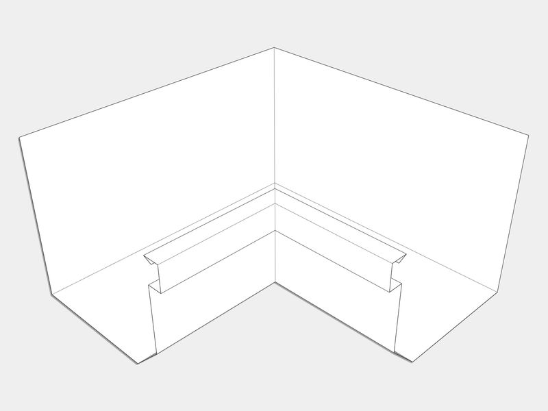 D-Style Aluminum 0.032" Kynar Residential Box Gutter Inside Miter