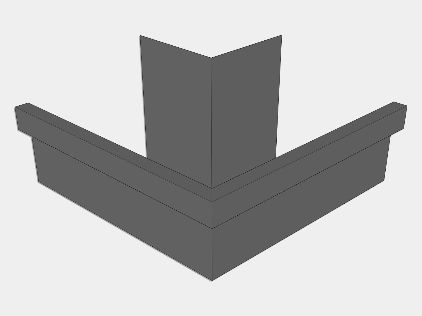 D-Style Bonderized Steel Residential Box Gutter Outside Miter (Paint Grip)