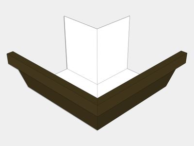 F-Style Kynar Steel Industrial Box Gutter Outside Miter
