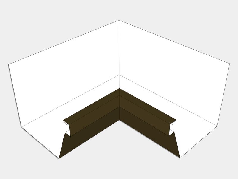 F-Style Kynar Steel Industrial Box Gutter Inside Miter
