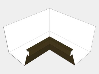 F-Style Kynar Steel Industrial Box Gutter Inside Miter