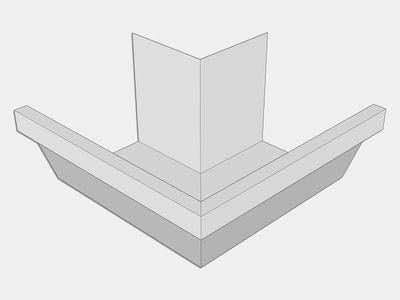 F-Style Galvalume Plus Industrial Box Gutter Outside Miter