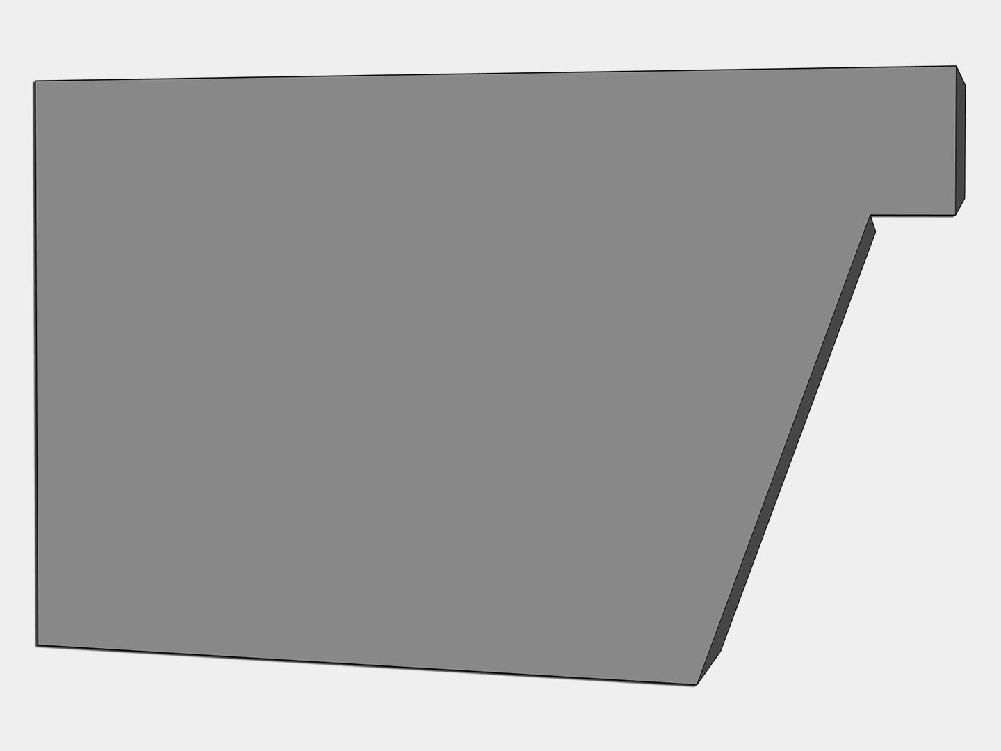 F-Style Industrial Lead Coated Copper Box Gutter Left / Right End Cap