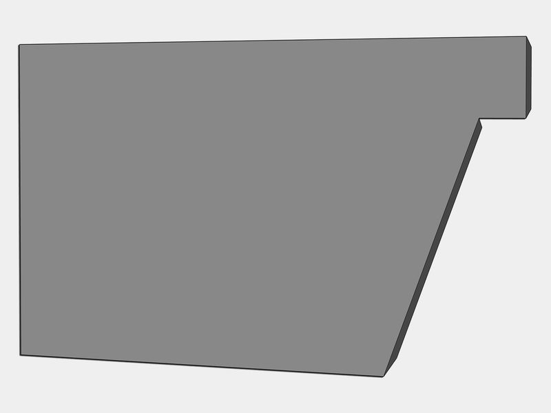 F-Style Industrial Lead Coated Copper Box Gutter Left / Right End Cap