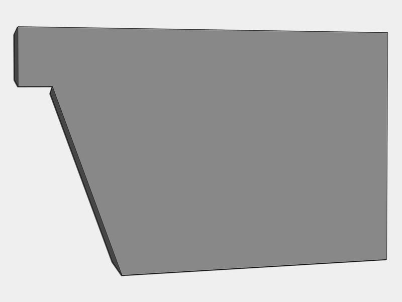 F-Style Industrial Lead Coated Copper Box Gutter Left / Right End Cap