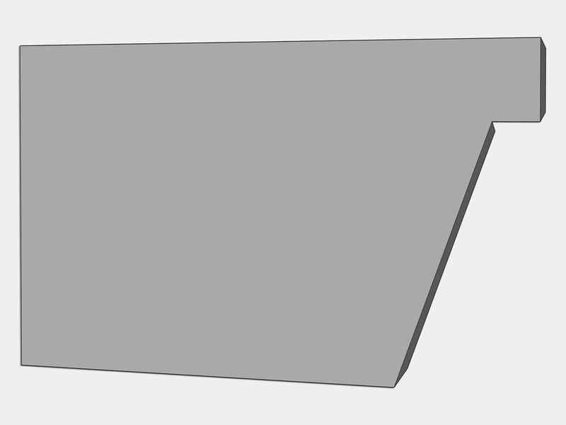 F-Style Industrial Galvanized Steel Box Gutter Left / Right End Cap