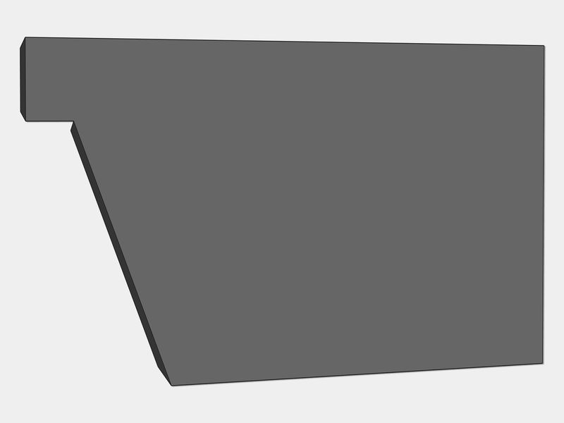F-Style Industrial Bonderized Steel Box Gutter Left / Right End Cap (Paint Grip)