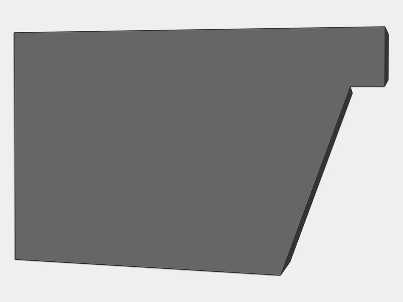 F-Style Industrial Bonderized Steel Box Gutter Left / Right End Cap (Paint Grip)