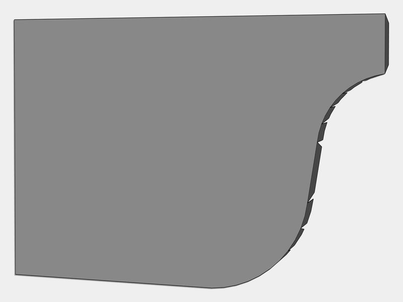 L-Style Lead Coated Copper Brownstone Gutter Left / Right End Cap