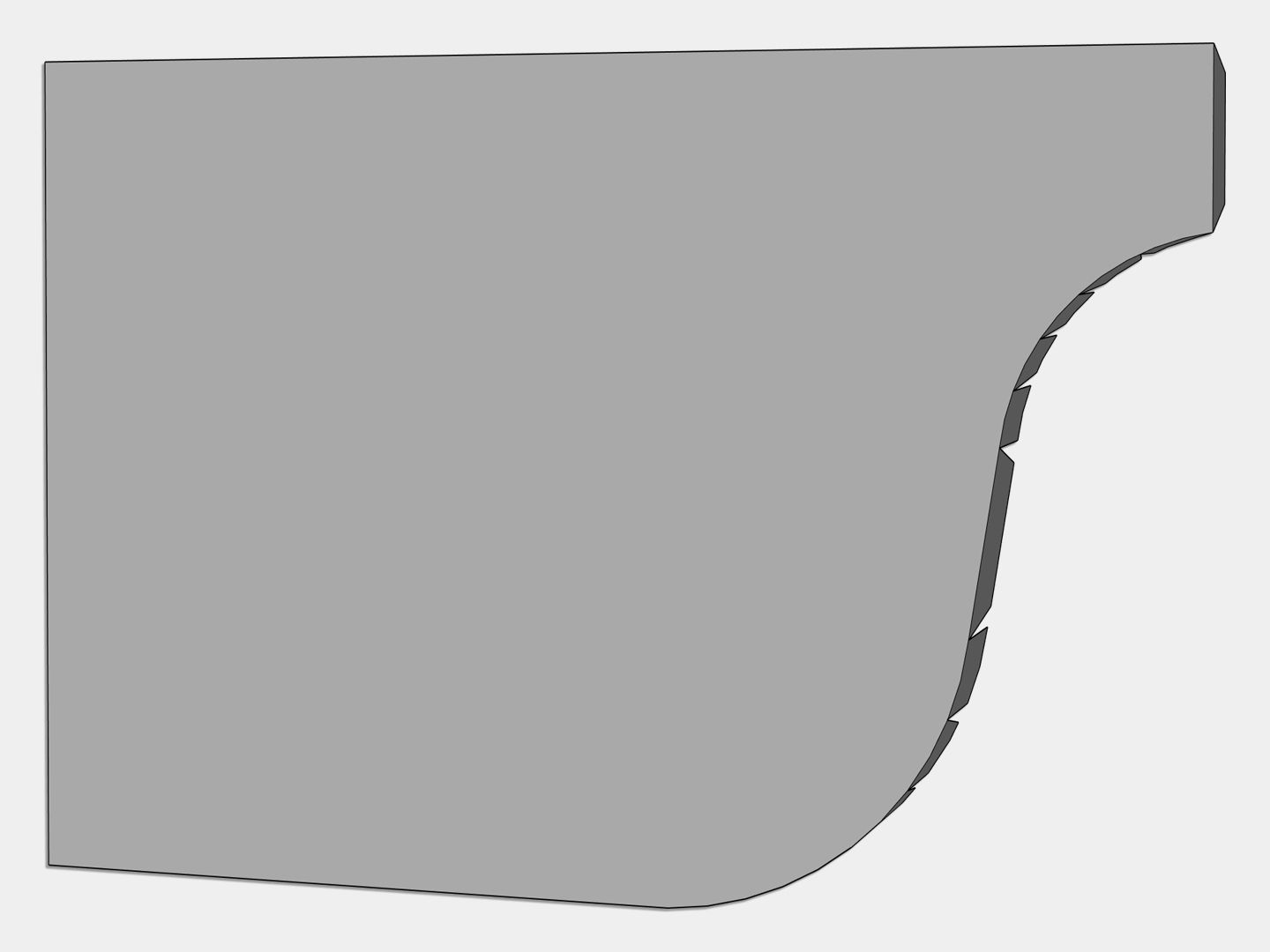 L-Style Galvanized Steel Gutter Left / Right End Cap