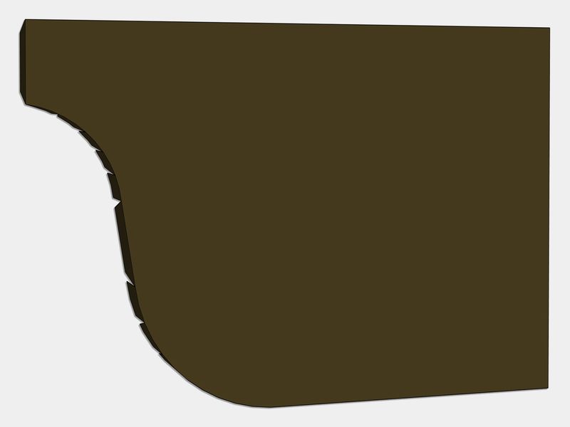 L-Style Brownstone Kynar Steel Gutter Left / Right End Cap