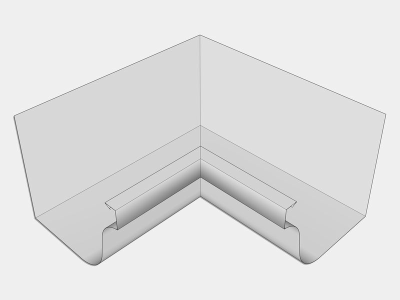 L-Style Freedom Gray Brownstone Gutter Inside Miter