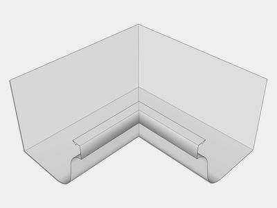 L-Style Freedom Gray Brownstone Gutter Inside Miter L-Style Freedom Gray Brownstone Gutter Inside Miter