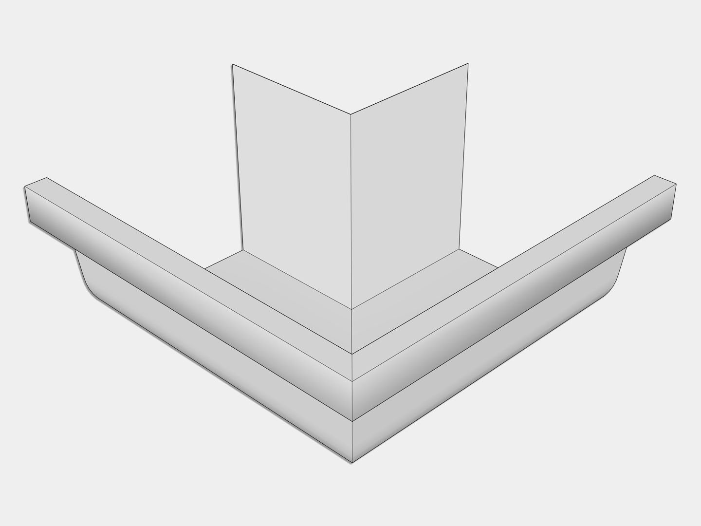 L-Style Freedom Gray Brownstone Gutter Outside Miter L-Style Freedom Gray Brownstone Gutter Outside Miter