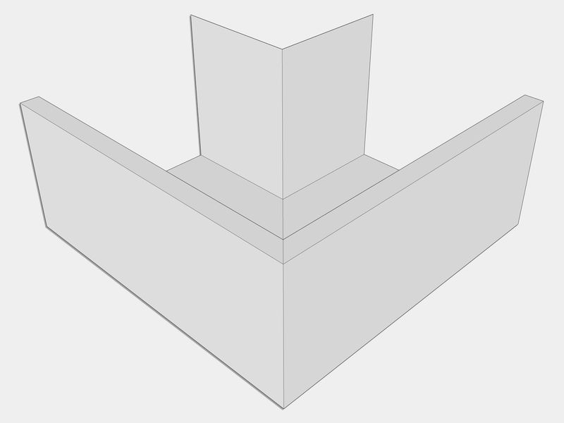 U-Style Galvalume Plus Box Gutter Outside Miter