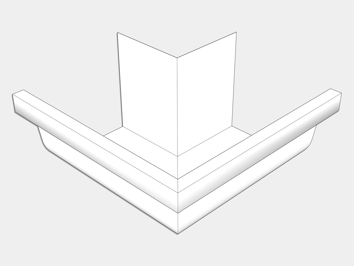 L-Style Aluminum 0.027" Brownstone Gutter Outside Miter