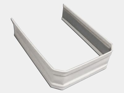 Corrugated Square 0.027 Corrugated Square 0.027" Aluminum Downspout Strap