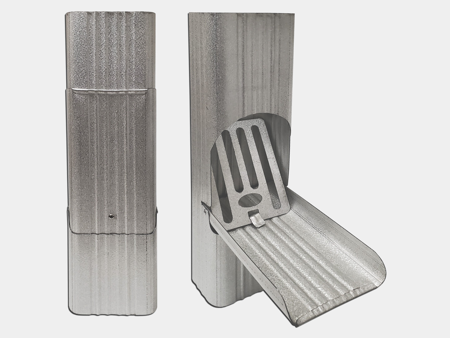 Square Corrugated Galvalume Plus Downspout Cleanout