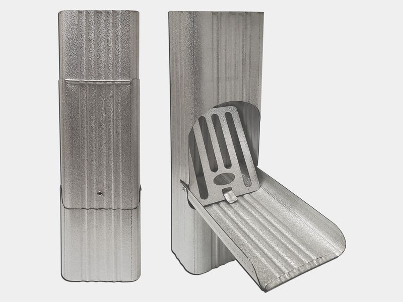 Square Corrugated Galvalume Plus Downspout Cleanout