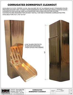 Corrugated Cleanout Submittal