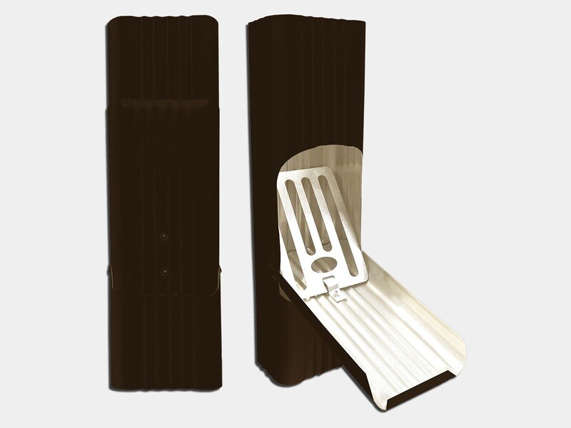 Square Corrugated 0.032" Kynar Aluminum Downspout Cleanout
