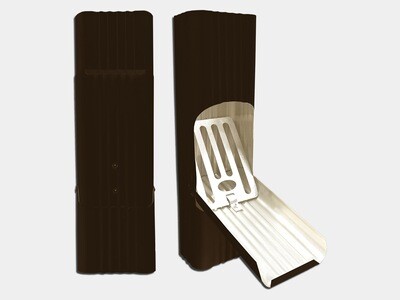 Square Corrugated 0.032" Kynar Aluminum Downspout Cleanout