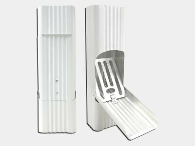 Square Corrugated 0.032 Square Corrugated 0.032" Kynar Aluminum Downspout Cleanout