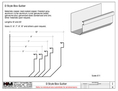 D-Style 0.032" Aluminum Kynar Residential Box Gutter