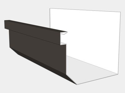 D-Style 24 Gauge Kynar Steel Residential Box Gutter D-Style 24 Gauge Kynar Steel Residential Box Gutter