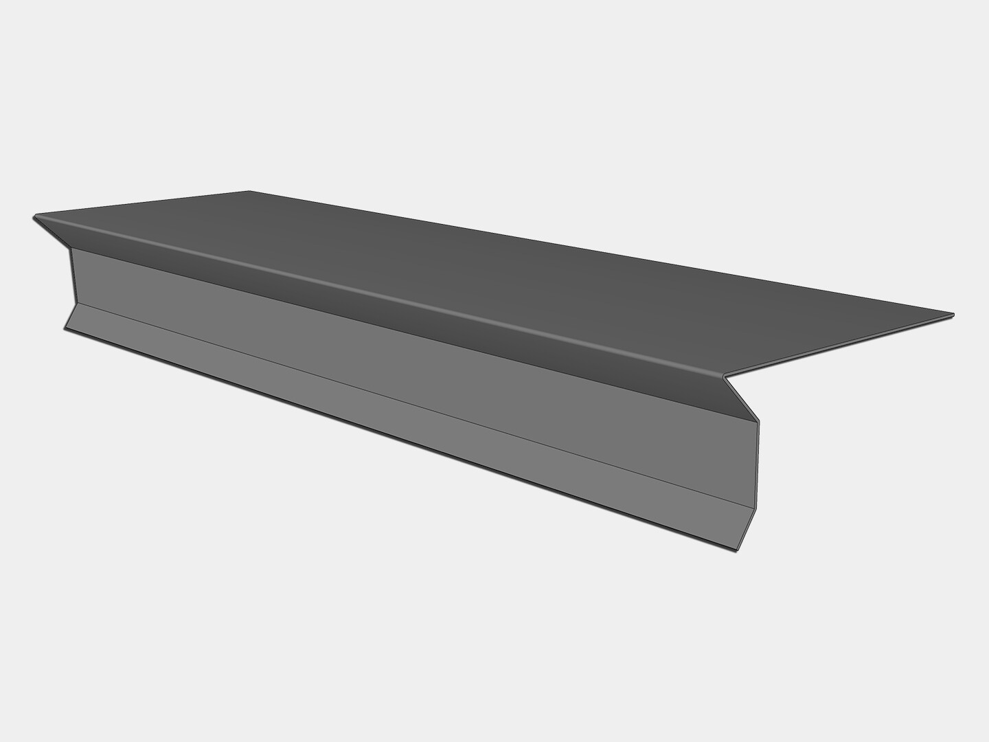 Lead Coated Copper D-Style Shingle Roof Drip Edge with Kick Lead Coated Copper D-Style Shingle Roof Drip Edge with Kick
