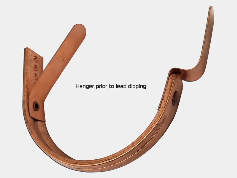 #15 Fascia Mount Half Round Gutter Lead Coated Copper Bar Hanger