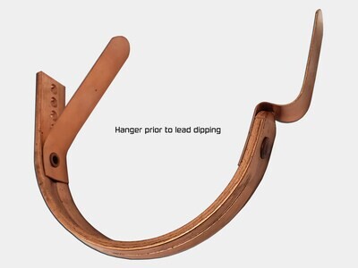 #15 Fascia Mount Half Round Gutter Lead Coated Copper Bar Hanger