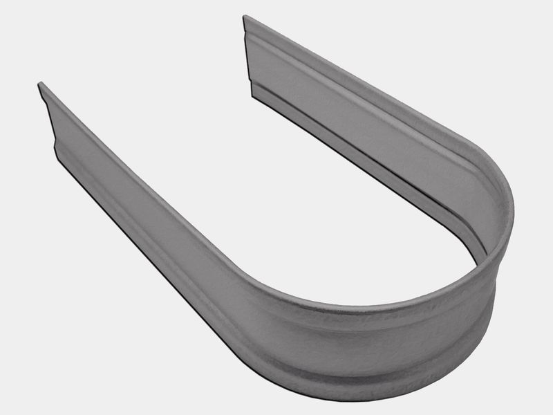 Round Bonderized Steel Downspout Strap (Paint Grip)