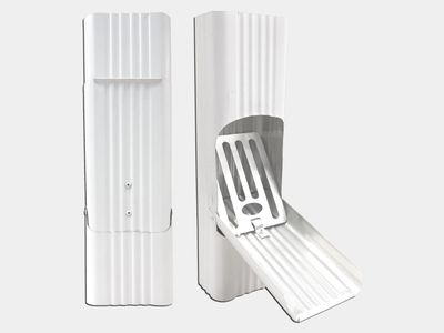 Square Corrugated 0.027 Square Corrugated 0.027" Aluminum Downspout Cleanout