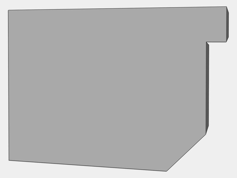 D-Style Residential G90 Galvanized Steel Box Gutter Left / Right End Cap