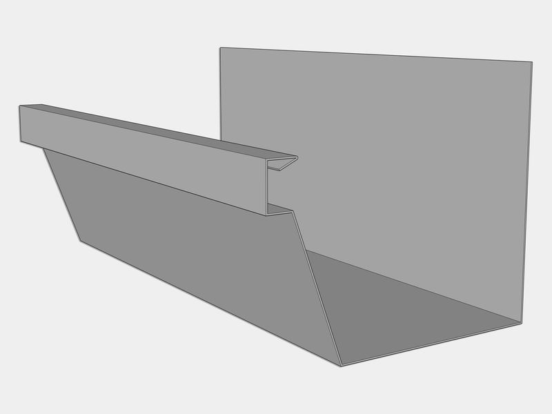 F-Style G90 Galvanized Steel Industrial Box Gutter F-Style G90 Galvanized Steel Industrial Box Gutter