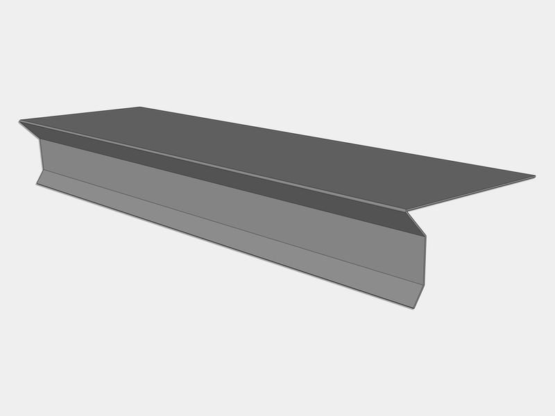 G90 Galvanized Steel D-Style Shingle Roof Drip Edge with Kick G90 Galvanized Steel D-Style Shingle Roof Drip Edge with Kick